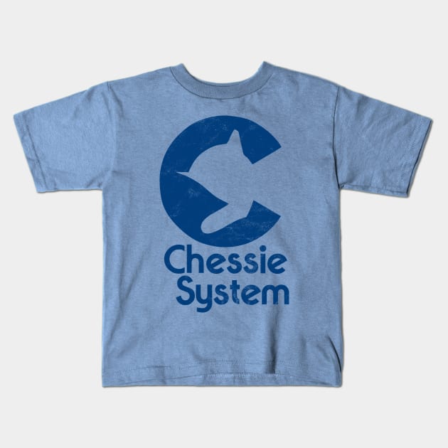 Chessie System Blue Kids T-Shirt by Turboglyde